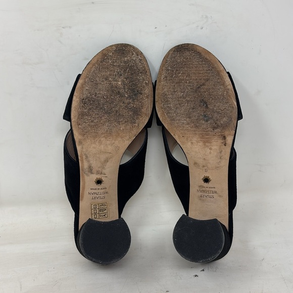 Stuart Weitzman Black Criss Cross suede heeled sandals - Picture 5 of 5